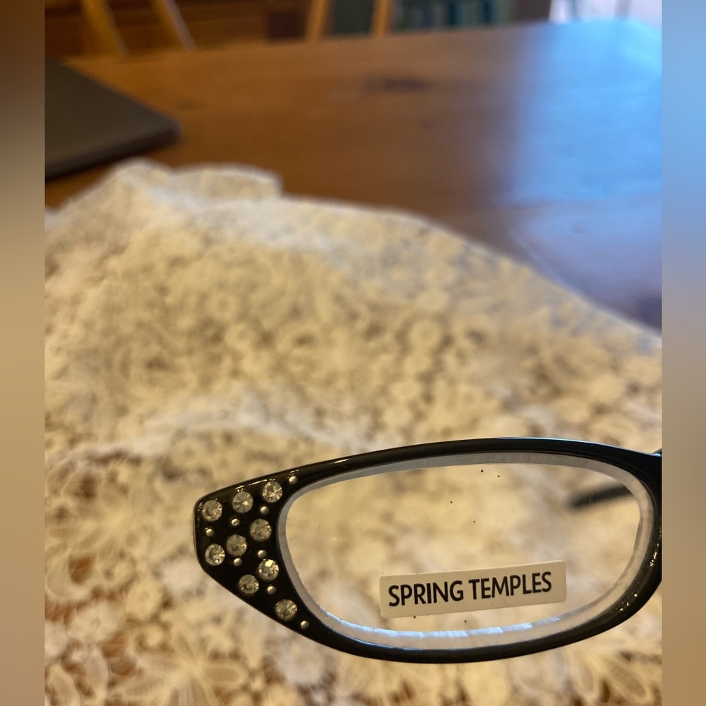NWT Reading Glasses with Rhinestone Corners +3.00 by Art to Wear So fun! - Picture 7 of 9